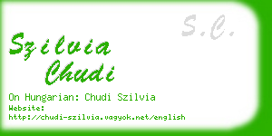 szilvia chudi business card